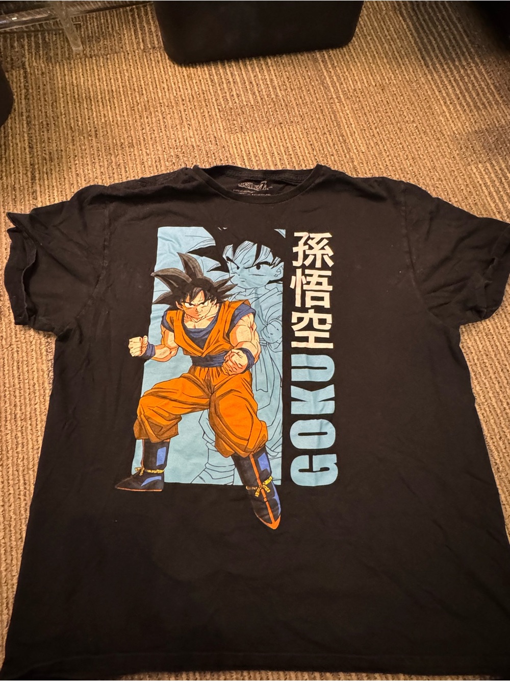 Goku Graphic Tee  - Black and Orange